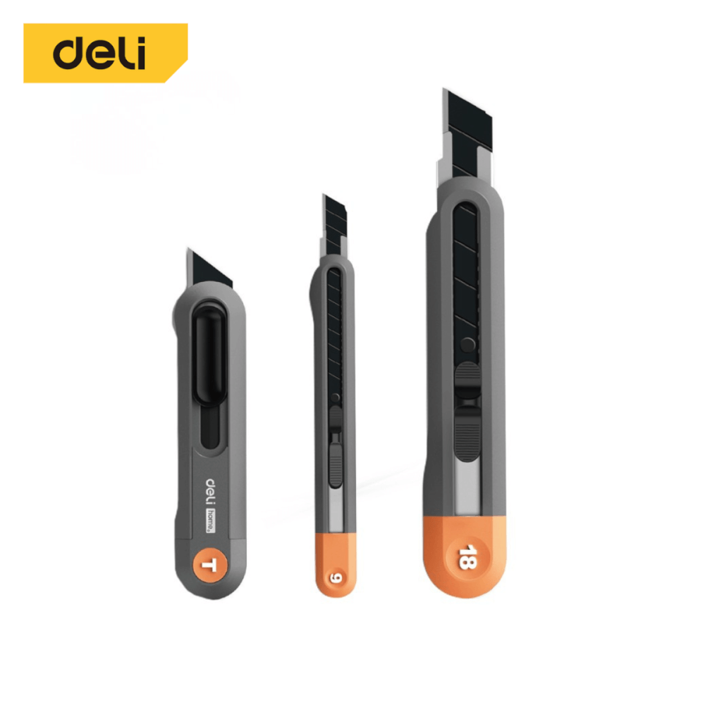 คัตเตอร์ DELI EHT4003C-OR-01 แพ็ค 3ชิ้น สีส้ม_0